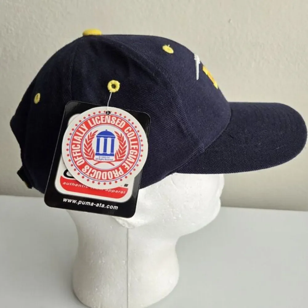 Vintage Michigan Wolverines Strapback Hat Big‎ House Football Puma NWT